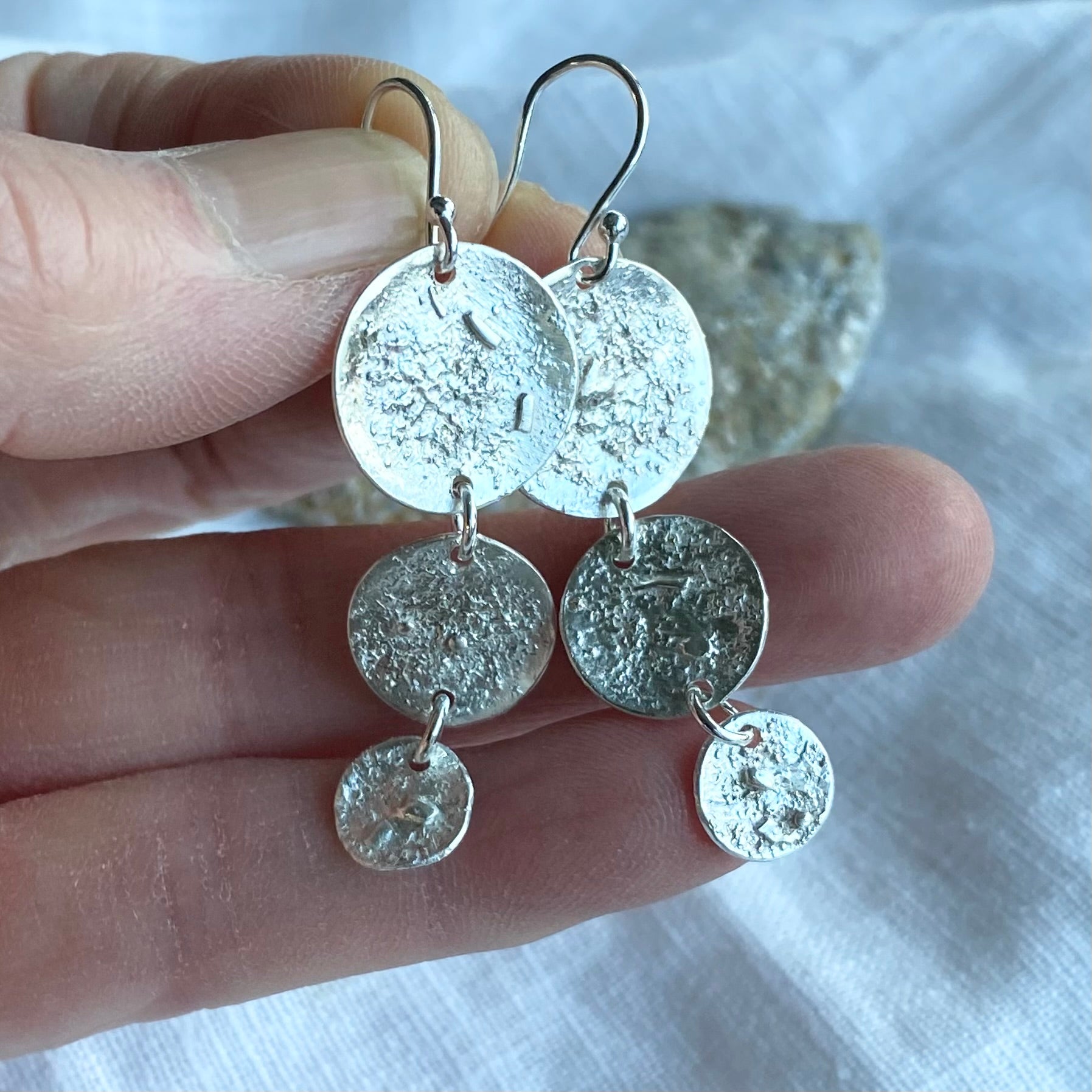 Textured Drop Earrings