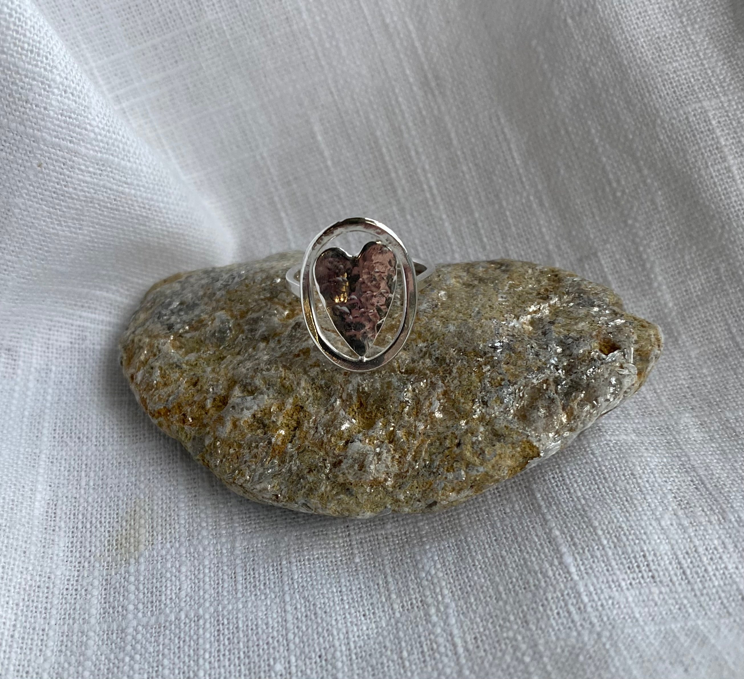 Small Heart Shield Ring