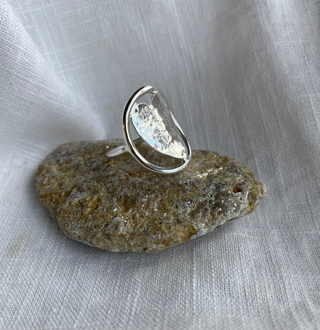 Large Heart Shield Statement Ring.