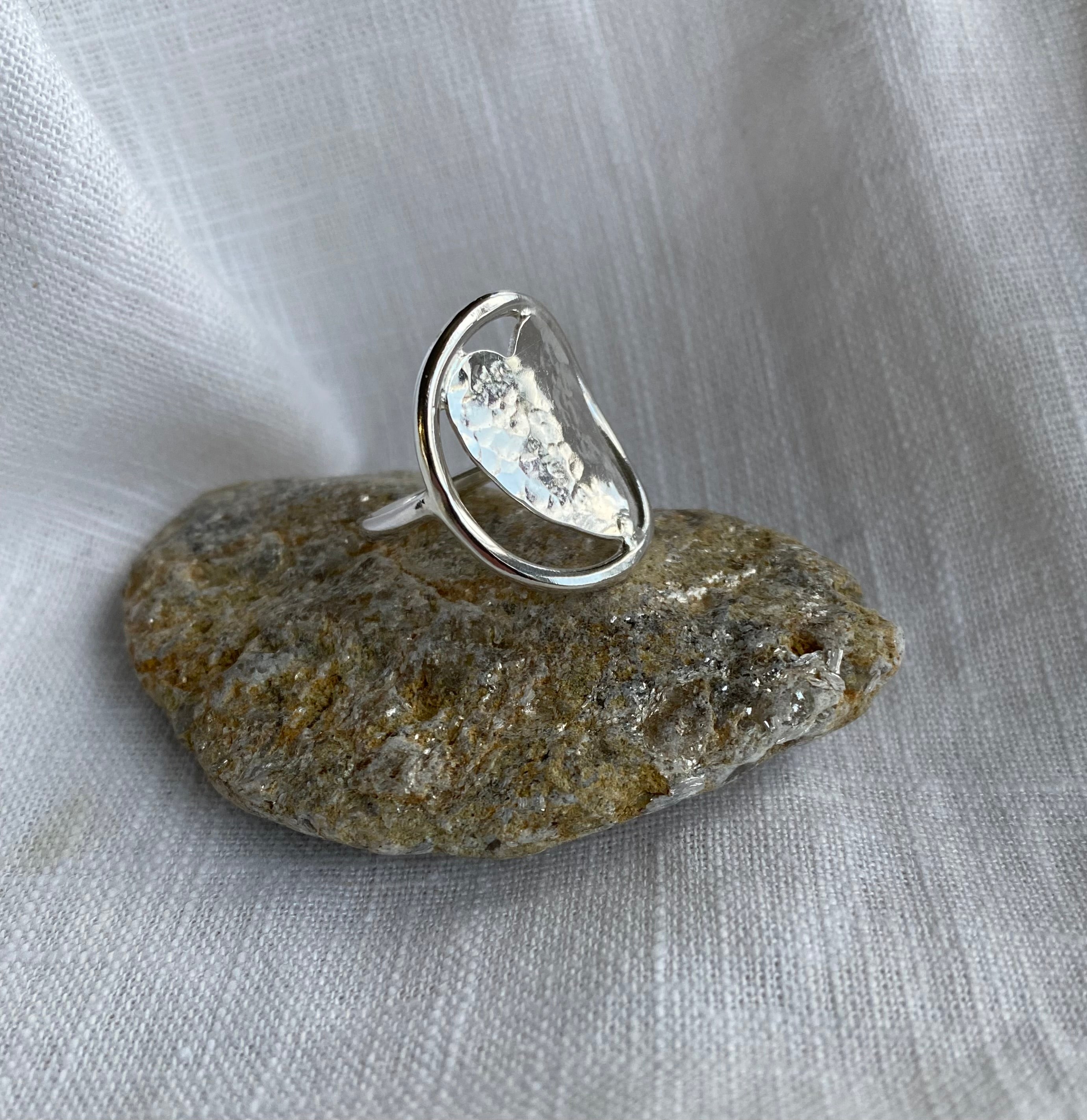 Large Heart Shield Statement Ring.