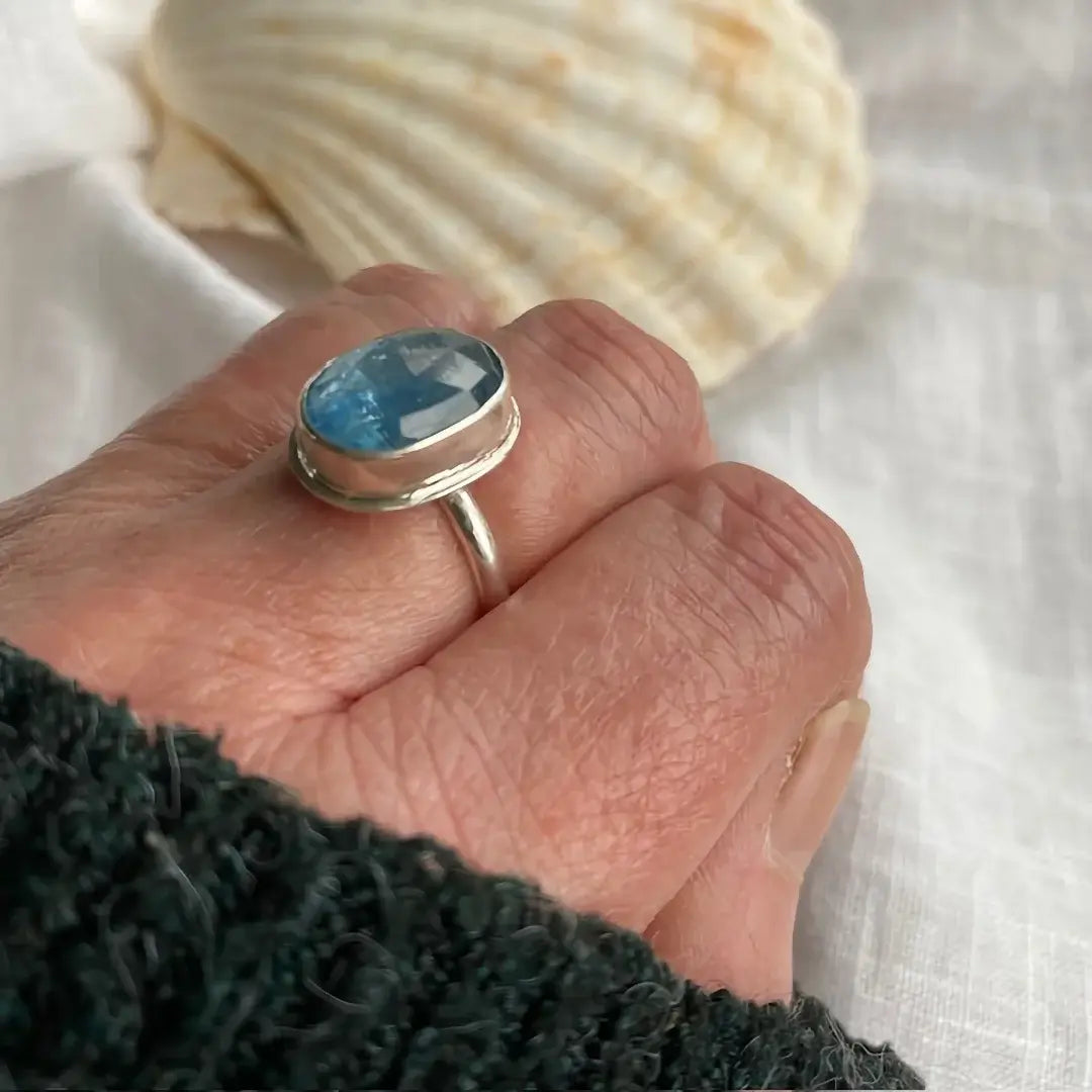 Ice Blue Kyanite Ring