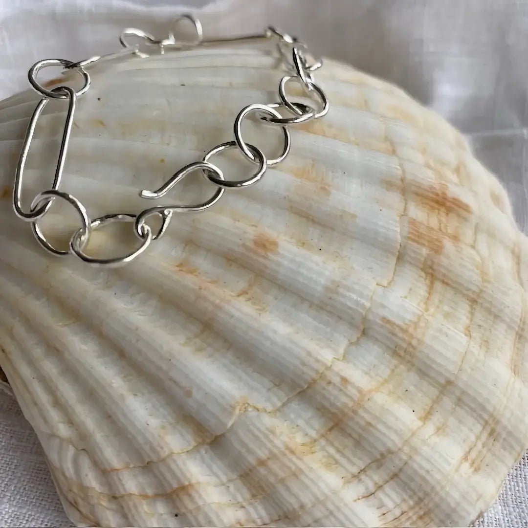 Paperclip Chain Fine Silver Bracelet