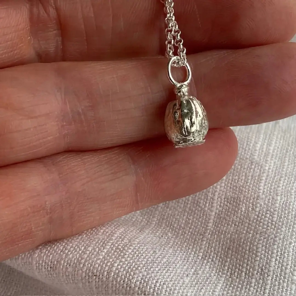 Small Poppy Seed Sterling Silver Necklace